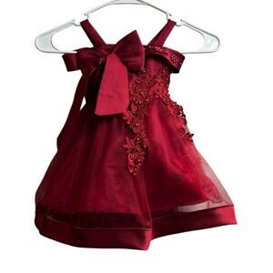 IBTOM Castle Baby Girls Formal Bow Knot Puffy Tulle Gown 12-18 Months